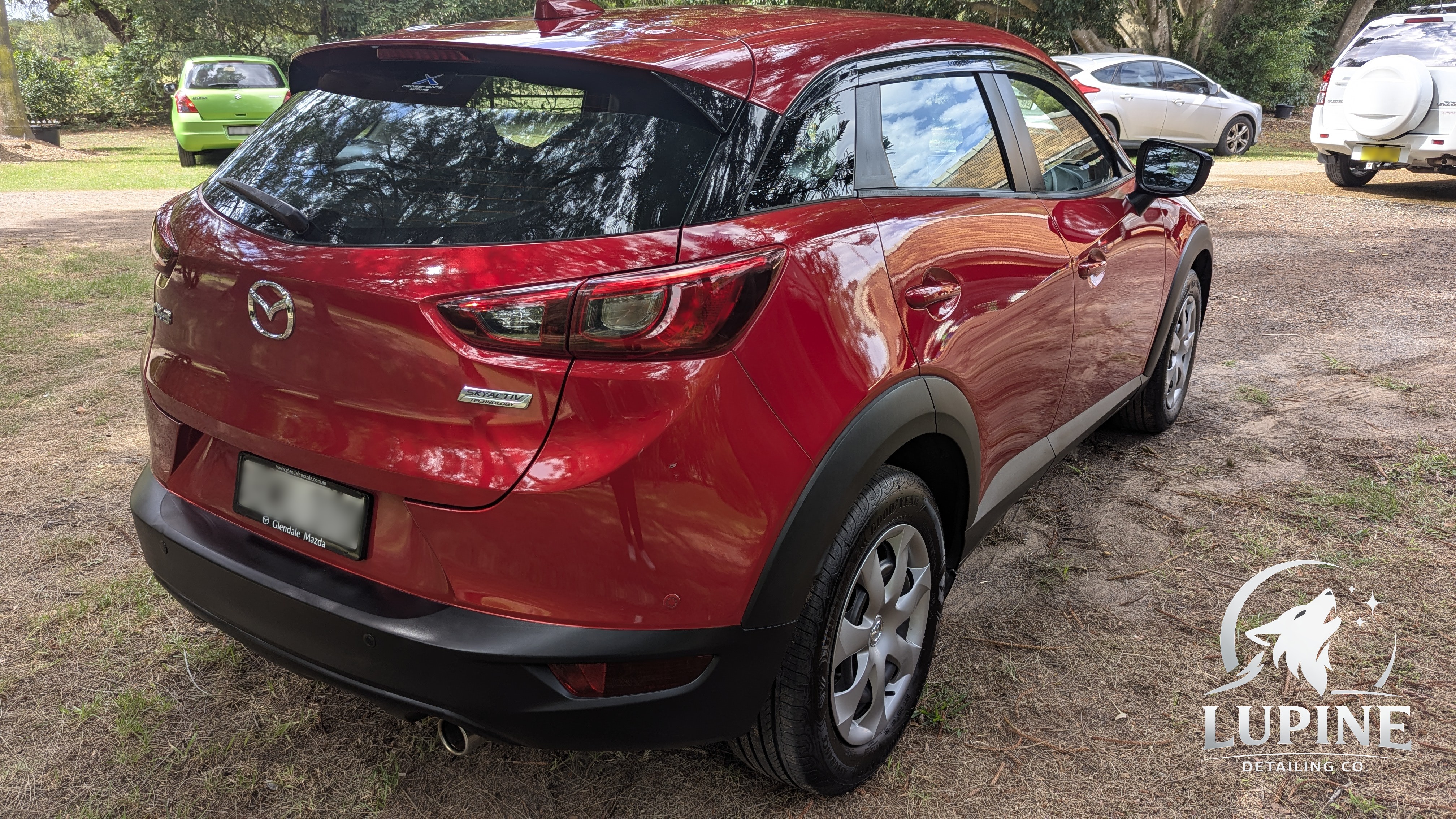 Mazda CX3 rear right after detail
